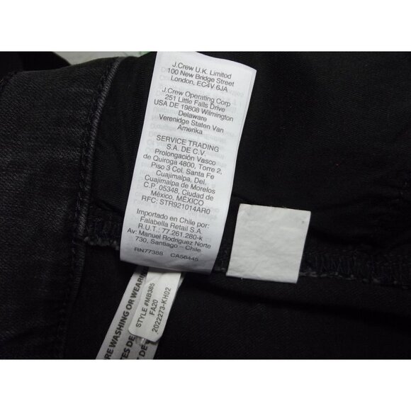 Madewell Roadtripper Jeans Womens 28 Dark Gray Black Ankle Mid Rise Skinny MB385 - Picture 12 of 14